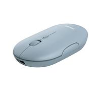 Trust Puck Ratón Inalámbrico Recargable, Bluetooth o 2.4 GHz con Microreceptor USB, PPP 800/1200/1600, Botones Silenciosos, Ergonómico, para Ordenador/Portátil/MacBook/PC/Mac/iPad/Tablet - Azul