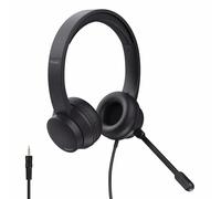 Trust Roha II Auriculares con Cable 3.5mm On Ear con Micrófono, Negro | Diadema Ajustable, Cable de 1,8 m, Cascos Ligeros Supraaurales per Oficina PC Ordenador Portátil Laptop Teams Zoom