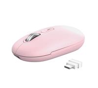 Ratón Trust Seron Slim Multi inalámbrico Bluetooth RF 3200 DPI rosa silencioso