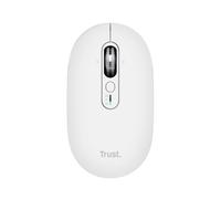 Trust Seron Ratón Inalámbrico con Desplazamiento Rápido y Horizontal, Bluetooth + 2.4GHz, Mouse Silencioso Multidispositivo Recargable, 65% Plástico Reciclado, PC Ordenador Portátil Mac, Blanco