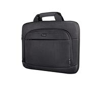 Trust Sydney Bolsa Reciclada para Portátiles de Hasta 14", Bolsillos para Accesorios, Maletín Fino y Ecológico para Viajes, Negocios, Trabajo, Universidad - Negro