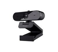 Trust Taxon Webcam 2K QHD 2560x1440p con Filtro de Privacidad, Negro | 85% Plástico Reciclado, Cámara Web con Enfoque Automático, 2 Micrófonos, Web Camera PC para Teams Zoom, Ordenador, Mac