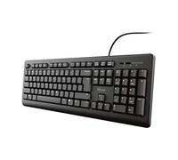TRUST Teclado Tk-150 Silent UK, Tamaño Completo, Teclas Silenciosas, Resistente
