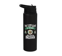 Trust The Government Just Ask An Indian Native American Day Stainless Steel Insulated Water Bottle