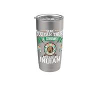 Trust The Government Just Ask An Indian Native American Day Vaso térmico de acero inoxidable de doble pared