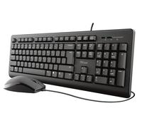 TRUST TKM-250 Kit de Teclado y Ratón USB Cableado, Negro