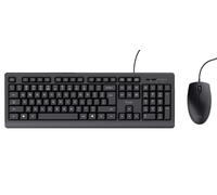 Trust tkm-250 teclado ratón incluido oficina usb qwertz alemán negro