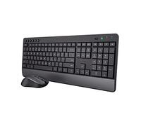 Trust Trezo - Juego de Teclado y Mouse inalámbrico, diseño QWERTY NL/US, diseño sostenible, Combo silencioso y ergonómico, batería de 48 Meses, 2.4 GHz, PC, portátil