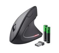 Trust Ratón ergonómico vertical Verto Inalámbrico 2.4GHz 1600 DPI Negro