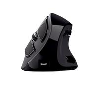 Trust Voxx Ratón Vertical Inalámbrico Recargable, Negro | Bluetooth o 2.4 GHz, Mouse Ergonómico, 9 Botones, 1200/1600/2000/2400 PPP, Ordenador Portátil/PC/Mac/Macbook/Chromebook
