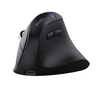 Trust Vyran Raton Inalambrico Ergonomico - Ajustable Hasta 4800dpi - Bluetooth - Recargable - Receptor Usb-a - Adaptador Usb-c - Multidispositivo - Cl