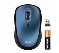 Trust Yvi+ Ratón Inalámbrico Silencioso para Diestros y Zurdos, Azul