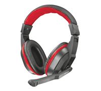 Trust Ziva Auriculares Gaming Negro/Rojo