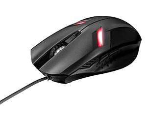 Trust Ziva Ratón Gaming con Cable, Iluminación LED Rojo, 6 Botones, 2000 PPP, Ratón Gamer USB para PC, Ordenador Portátil, Laptop, Juegos, Color Negro