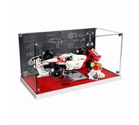 TRUSTFAR Vitrina acrílica a prueba de polvo diseñada para LE-GO 10330 McLaren MP4/4 y Ayrton Senna Building Block, caja transparente, caja expositora compatible con Le-go 10330 (sin modelo) (fondo 2)