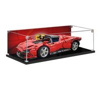 TRUSTFAR Vitrina acrílica a prueba de polvo diseñada para LE-GO 42143 Technic Ferrari Daytona SP3 Block Model, caja transparente, caja expositora compatible con Le-go 42143 (sin modelo) (fondo 3)