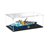 TRUSTFAR Vitrina acrílica a prueba de polvo diseñada para LE-GO 60368 modelo de bloque de construcción de buques grandes, caja transparente, caja de exhibición compatible con Le-go 60368 (sin modelo)