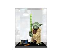 TRUSTFAR Vitrina acrílica a prueba de polvo diseñada para Lego 75255 Master Yoda Building Block Model, caja a prueba de polvo, caja transparente, caja expositora compatible con Lego 75255 (sin modelo)