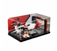 TRUSTFAR Vitrina acrílica para Lego 10330 McLaren MP4/4 y Ayrton Senna Building Set, estuche de protección de colección, caja expositora compatible con Lego 10330. (No modelo) (fondo)