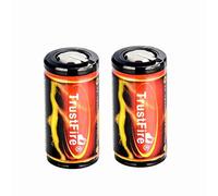 TrustFire Batería de ion de litio 18350, 3,7 V, 1200 mAh, circuito de protección PCB (2 x Flat Top)