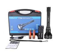 TrustFire Linterna LED potente profesional, T70 linterna de caza 2300 lúmenes, táctica militar linterna, recargable USB antorchas de alta potencia, para caza rescate emergencia camping senderismo