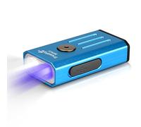 TrustFire Linterna, linterna LED extremadamente brillante mini linterna mini X linterna niños pequeña linterna UV linterna llavero linterna recargable azul