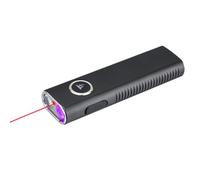 TrustFire Mini X3-SE Linterna EDC plana recargable con luz blanca, luz UV y haz rojo, combo de linternas LED de 1200 lúmenes, triple fuente de luz, luces de bolsillo IPX6 para emergencia (negro)