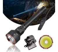 TrustFire T80 Linterna Caza Led Alta Potencia 3800 Lúmenes, Alcance de 1050m,Linterna Táctica Recargable Tipo-C, Impermeable IPX8,Potente para Táctico Militar, Caza, Emergencias, Camping