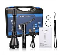 TrustFire T90R Kit de linterna de caza LED de alta potencia 4800 lúmenes, linterna táctica recargable de largo alcance 1600 metros Super brillante impermeable para búsqueda y rescate de caza