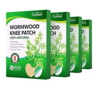 TrustKare Parches de rodilla, parches de calentamiento a base de hierbas para rodilla, ajenjo natural para rodilla, hombro, espalda, cuello, 48 almohadillas (paquete de 4)