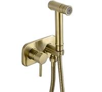 TRUSTMI Bathroom Concealed Hot and Cold Bidet Spray Set Hand Held Sprayer Shattaf Warm Water Toilet Attachment, Brushed Gold