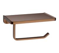 TRUSTMI Soporte de Papel higiénico con Estante para teléfono, Accesorios de baño de Bronce, dispensador de Rollo de pañuelos montado en la Pared, Oro Rosa Cepillado