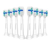 Trustnice Cepillos de repuesto para Philips Sonicare - Cabezal de cepillo Compatible con Sonicare Snap-on elektrischen Zahnbürstenmodellen, 8er-Pack (Blanco, 8 unidad)