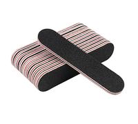 TRUSTTWO 100 unids 90mm Mini Nail Files Ficheros Buffer Gris Negro Archivo 100/180 Desechable Landing Paper Pollishing Block Moler Herramientas de manicura The New (Color : 02 Balck Straight)