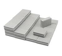 TRUSTTWO 100 unids Mini Forma Gris Nail File Buffers Buffers Compatible con Gel NailFile Block Nail Pulishing Manicure Pedicure Sanding Nail Art Tools The New