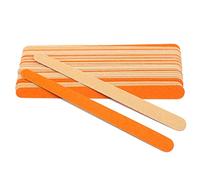 TRUSTTWO 100pcs / lote Wood Nail Files Compatible con Manicure Slim Buffer Archivos de lijado de madera recta de doble cara Lima de doble cara A Ongle Nail Art Tools The New (Color : Oranje)