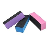 TRUSTTWO 50 unids Nail File Buffer Sponge Buffing Lijado Archivos de uñas 100/180 Gel Nail Pulishing Buffers 3 Sided Manicure Pedicure Herramientas The New (Color : Mix)