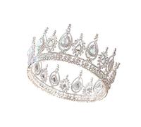 TRUSTTWO Diadema barroca de Color AB con círculo de cristal for novia, Tiaras redondas de Reina Real, adornos for la cabeza de la novia, coronas for bodas y banquetes, joyería for el cabello The New(S