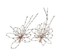 TRUSTTWO Diademas de cristal negro Vintage barroco, diademas de perlas hechas a mano for boda, 2 uds., pinzas for el pelo, pasadores, peines, joyería nupcial for mujer The New(2PCS Hair clips)