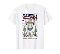 Truth or Consequences NM USA - Divertido diseño de gato Meowdy Pawtner Camiseta
