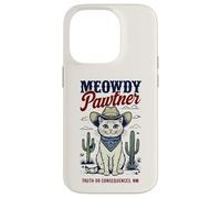 Truth or Consequences NM USA - Divertido diseño de gato Meowdy Pawtner Carcasa para iPhone 14 Pro
