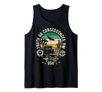 Truth or Consequences NM USA Hotrod, diseño de estilo retro Camiseta sin Mangas