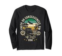 Truth or Consequences NM USA Hotrod, diseño de estilo retro Manga Larga