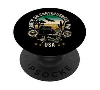 Truth or Consequences NM USA Hotrod, diseño de estilo retro PopSockets PopGrip Adhesivo