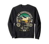 Truth or Consequences NM USA Hotrod, diseño de estilo retro Sudadera