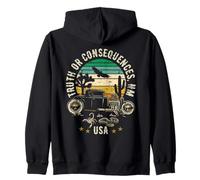 Truth or Consequences NM USA Hotrod, diseño de estilo retro Sudadera con Capucha