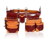 TRUTUCH Cinturón de herramientas de cuero de grano | Juego de aparejos de herramientas | Bolsa de herramientas | Paneles de yeso | Bolsa de herramientas de carpintero | Cinturones de herramientas de