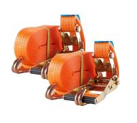 TrutzHolm® 2x Fijador/Trinquete Correa De Amarre Naranja 10 m 4 t TÜV/GS