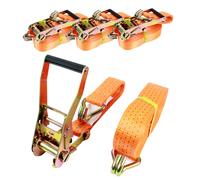 TrutzHolm 4x Gurt De Amarre Profesional 2 Piezas 10 m 5 t 5000 kg TÜV/GS Naranja