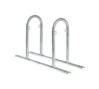 TRUTZHOLM Anlehnbügel Bicicletas Parada de 4 plazas Suelo Gris 140x43x88cm Acero